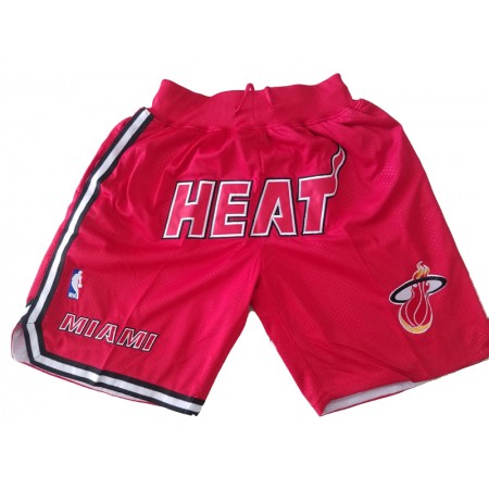 NBA Miami Heat Uomo Pantaloncini Tascabili Rosso Swingman